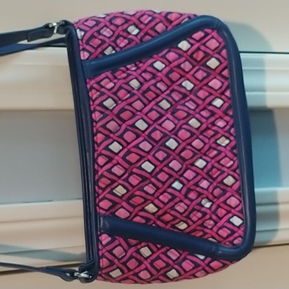 Vera Bradley Pink Diamonds Trimmed Trapeze Katalina Crossbody Bag - Picture 2 of 9